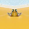 Angel Wing Heart 316L Surgical Stainless Steel Pave Cubic Zirconia Tongue Rings FS-WG901EE-03-1