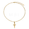 304 Stainless Steel Crystal Rhinestone Pendant Necklaces for Women WGFAA71-03-2