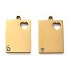 304 Stainless Steel Pendants STAS-H438-11G-1