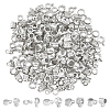 300Pcs 5 Styles CCB Plastic Tube Bails CCB-DC0001-19P-1