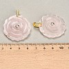 Natural Rose Quartz Pendants GG-CBA4625-05G-04-3