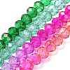 Transparent Painted Glass Beads Strands DGLA-A034-T6mm-A03-2