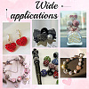   10Pcs 10 Color Heart Handmade Polymer Clay Rhinestone Beads CLAY-PH0001-90-6