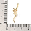 Brass Micro Pave Cubic Zirconia Pendants KK-M301-14G-3