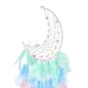 Iron Woven Web/Net with Feather Pendant Decorations LS-AJEW-P097-08-2