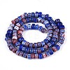 Handmade Millefiori Glass Chevron Beads Strands LAMP-T021-27A-03-2