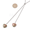 304 Stainless Steel Box Chain Lariat Necklaces NJEW-JN05889-3