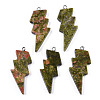 Natural Unakite Pendants G-N332-53-A07-2