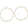 Long-Lasting Plated Brass Hoop Earrings Findings KK-BC0005-10G-NF-1