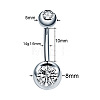 Clear Cubic Zirconia Belly Button Rings WG9960A-11-1