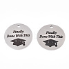 Non-Tarnish 201 Stainless Steel Pendants LS-STAS-T064-38P-27-2