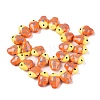 Handmade Printed Porcelain Beads Strand PORC-T133-02E-2