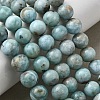 Natural Larimar Beads Strands G-B156-A01-8mm-2
