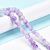 Faceted Rondelle Dyed Natural White Jade Bead Strands G-D073-01G-2