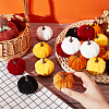  18Pcs 6 Colors Mini Velvet Imitation Pumpkin Display Decoration AJEW-NB0005-41-3