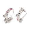 Brass Enamel Stud Earrings KK-CBA8324-23P-02-4