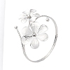 Flower Alloy Arm Cuff Bangles for Girl Women AJEW-A063-01A-P-4