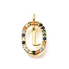 Brass Micro Pave Cubic Zirconia Pendants ZIRC-P123-01G-L02-1