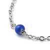 304 Stainless Steel with Enamel Satellite Chain Necklaces NJEW-G117-01P-3