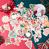 102Pcs Christmas Theme Plastic Self Adhesive Stickers DIY-SC0021-89-4