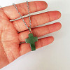 Synthetic Aventurine Cross Pendant Necklace FS-WGC9DE4-09-1-1
