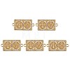 5Pcs Brass Micro Pave Clear Cubic Zirconia Connector Charms ZIRC-SZ0004-50B-1