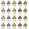 20Pcs 5 Colors Rack Plating Alloy Enamel Pendants ENAM-SZ0002-95-1