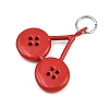 Button 304 Stainless Steel Enamel Pendants SA-CBAE390-01G-2