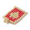 Handmade Loom Pattern Seed Beads PALLOY-MZ00159-4