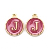 Golden Plated Alloy Enamel Charms ENAM-S118-08J-1