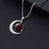 Alloy & Glass Luminous Moon Constellation Pendant Necklaces WG12A0F-10-1