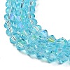 Transparent Electroplate Glass Beads Strands LS-EGLA-A039-T4mm-L20-3