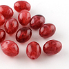 Oval Imitation Gemstone Acrylic Beads OACR-R049-M-2