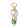7Pcs 7 Colors Natural Cultured Freshwater Pearl Pendants PALLOY-JF04688-3