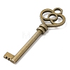 Tibetan Style Alloy Skeleton Key Big Pendants TIBEP-Q035-39AB-NR-2