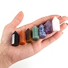 Point Tower Natural Gemstone Hexagonal Prism Chakra Healing Stone Wands PW-WG40392-01-4