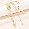 Brass Paperclip Chain Y Lariat Necklaces NJEW-H087-06D-G-1