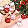 10Pcs 3 Styles Plastic Heart Pendant Decorations AJEW-FS0001-48-4