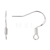 925 Sterling Silver Flat Coil Earwire LS-STER-S002-53-2