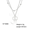 304 Stainless Steel Pendant Double Layer Necklaces WG77B0B-01-2