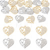 16Pcs 2 Colors Rack Plating Alloy Micro Pave Rhinestone Pendants FIND-TA0010-15-1
