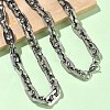 201 Stainless Steel Chain Necklaces & Chain Bracelets SJEW-G087-03P-2