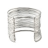 304 Stainless Steel Multi Line Cuff Bangles BJEW-E079-01P-2