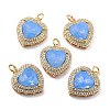 Eco-Friendly Brass Micro Pave Cubic Zirconia Pendants ZIRC-H122-03G-04-2