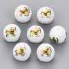 Electroplate Glass Beads EGLA-S178-11H-02-1
