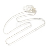 Brass Box Chain Necklaces for Women NJEW-M045-02S-1