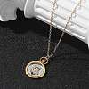 Brass Twelve Constellations Tarot Pendant Necklaces NJEW-Q006-01D-G-5