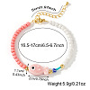 Porcelain & Glass Beaded Fish Charm Bracelets for for Women UD7779-4