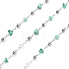 Handmade Brass & Glass Bead Chains CHC-L051-03P-03-1