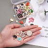 48Pcs 24 Colors Alloy Enamel Charms ENAM-TA0001-23-11